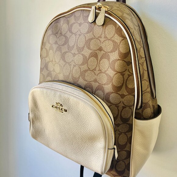 Coach Large Court Backpack In Signature Canvas, NWOT - Picture 5 of 8